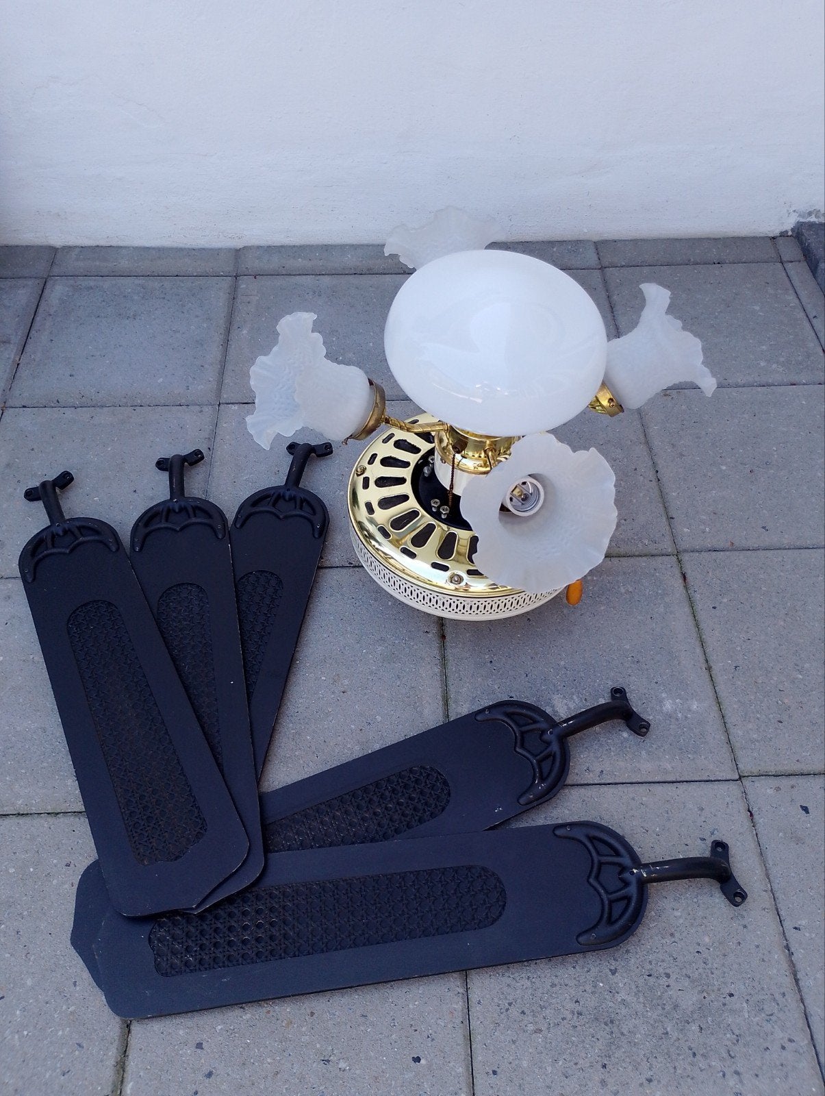 plafond ventilator met verlichting, Witgoed en Apparatuur, Ventilatoren, Ophalen, Gebruikt, Plafondventilator