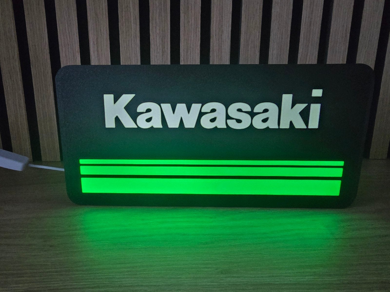 Kawasaki LED Lichtbak - Groen Verlicht Logo, Overige merken, Kunststof, Ophalen of Verzenden, Zo goed als nieuw