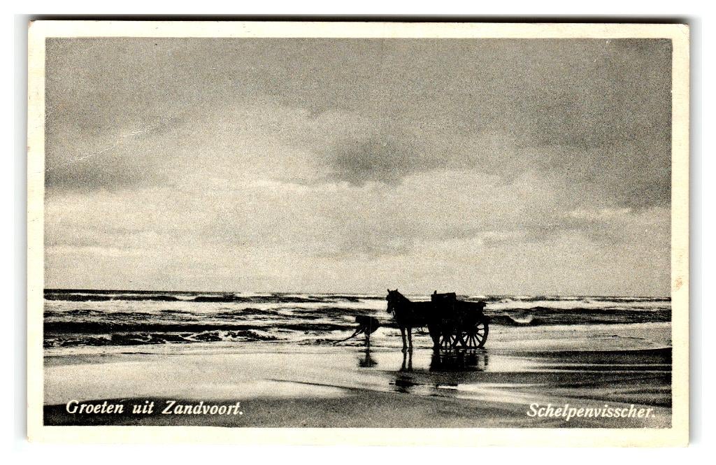 Zandvoort, Schelpenvisscher, Verzenden, 1940 tot 1960, Gelopen, Noord-Holland