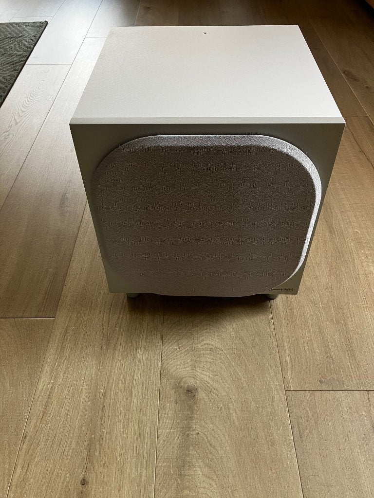 Monitor Audio Bronze W. 10 subwoofer, wit, 150 watt of meer, Subwoofer, Ophalen of Verzenden, Zo goed als nieuw