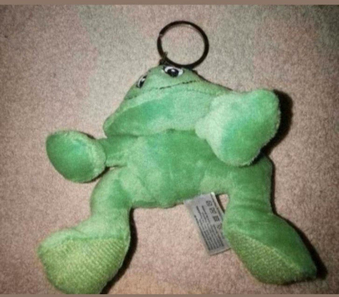 Groene Kikker Knuffel Sleutelhanger. Kikker van Duinrell, Kikker, Groen, Overige merken, Overige karakters