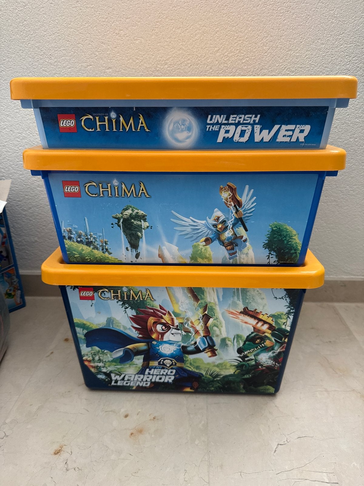 Lego Chima opbergboxen - Set van 3 met sorteerbakken, Ophalen, Gebruikt, Overige thema's, Lego