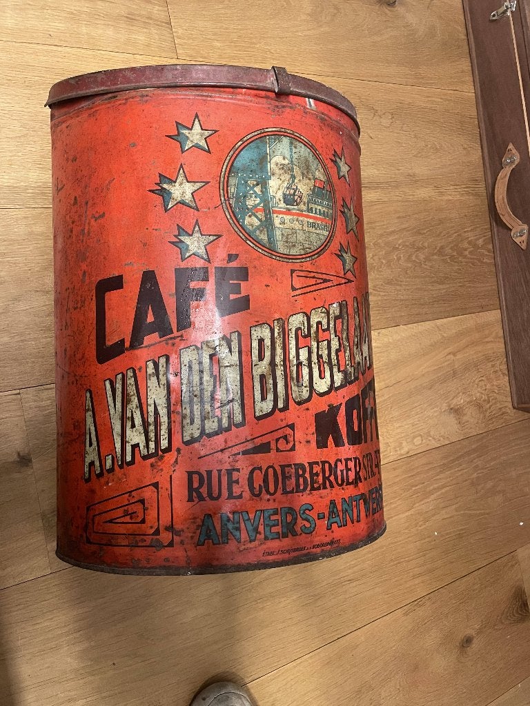 antiek winkelblik, Verzenden, Gebruikt, Koffie, Overige merken