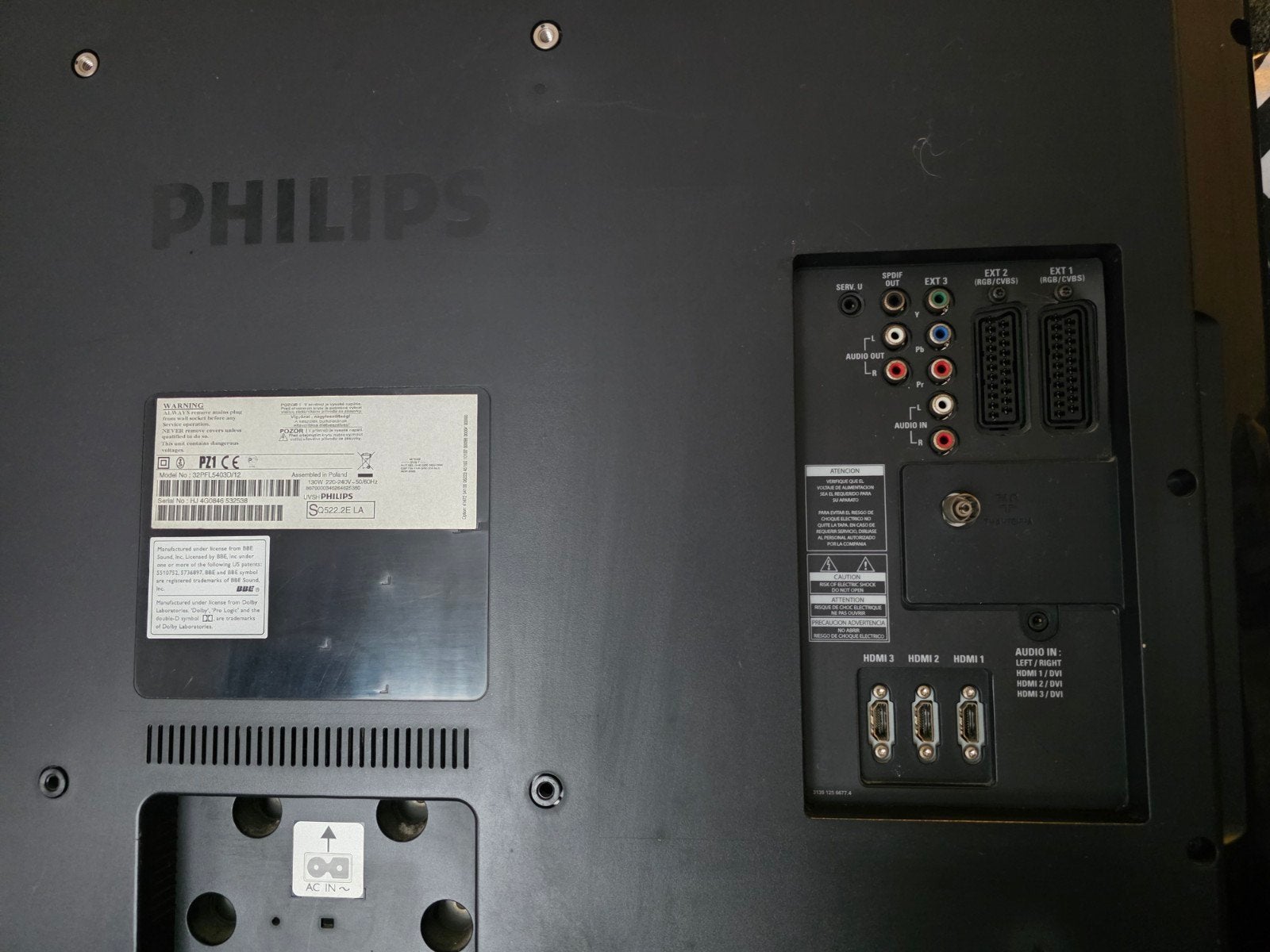 Philips 32PFL5403D/12 LCD TV - Geen afstandsbediening
