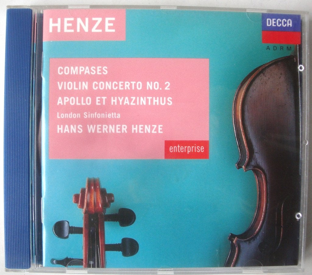 CD Hans Werner Henze Compases Violin Concerto no. 2 Apollo e, Ophalen of Verzenden, Modernisme tot heden, Zo goed als nieuw, Orkest of Ballet