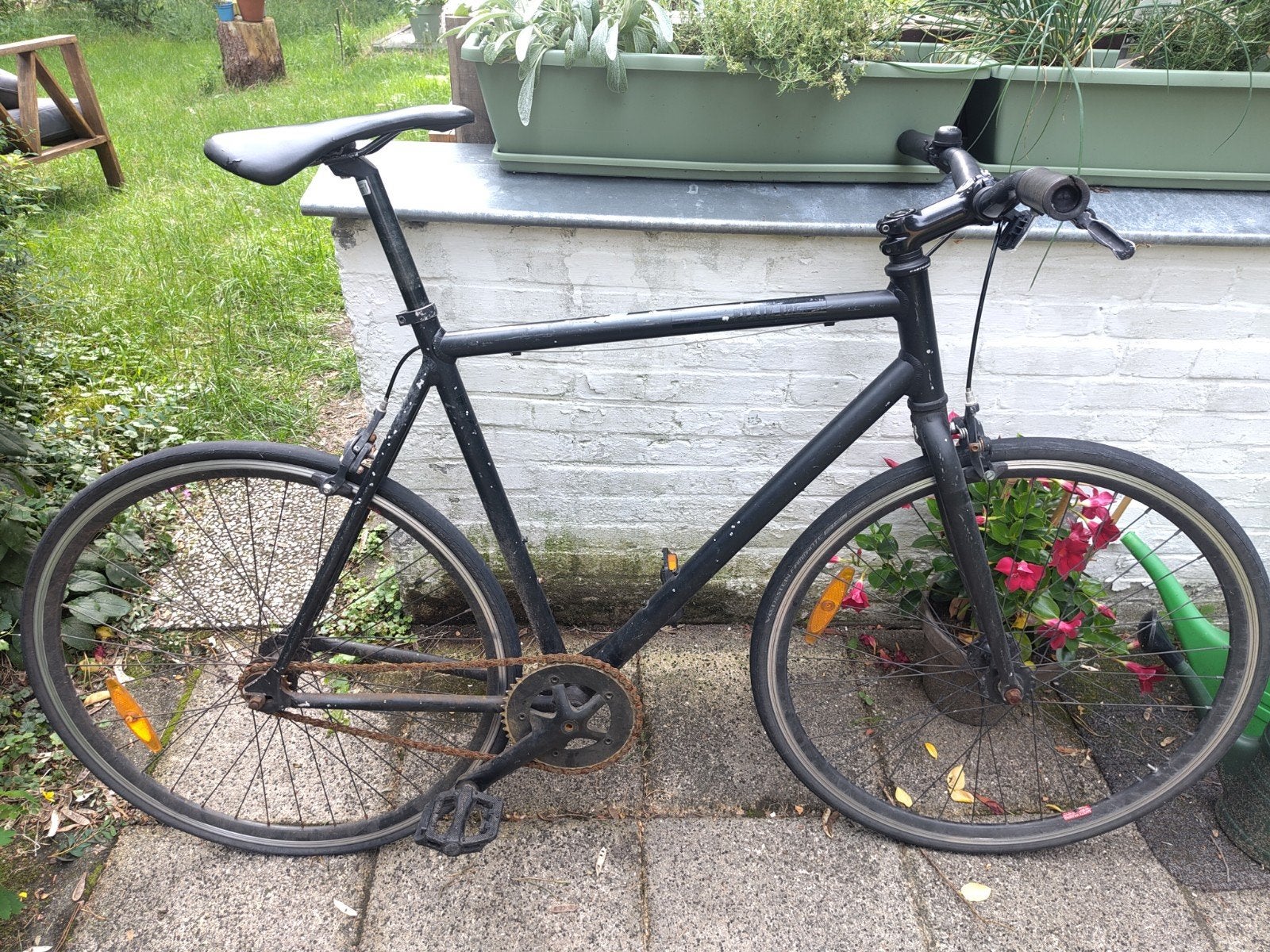 Fixie fiets (maat L) met 1 versnelling (zonder terugtraprem), Fietsen en Brommers, Ophalen, Gebruikt, Minder dan 10 versnellingen