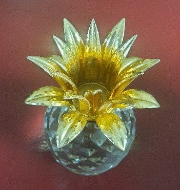 Swarovski Ananas kandelaar goud, Ophalen of Verzenden, Nieuw, Figuurtje