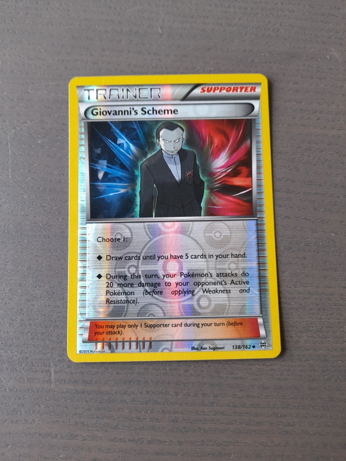 Breakthrough 138/162 giovanni's scheme reverse, Ophalen of Verzenden, Gebruikt, Losse kaart, Foil