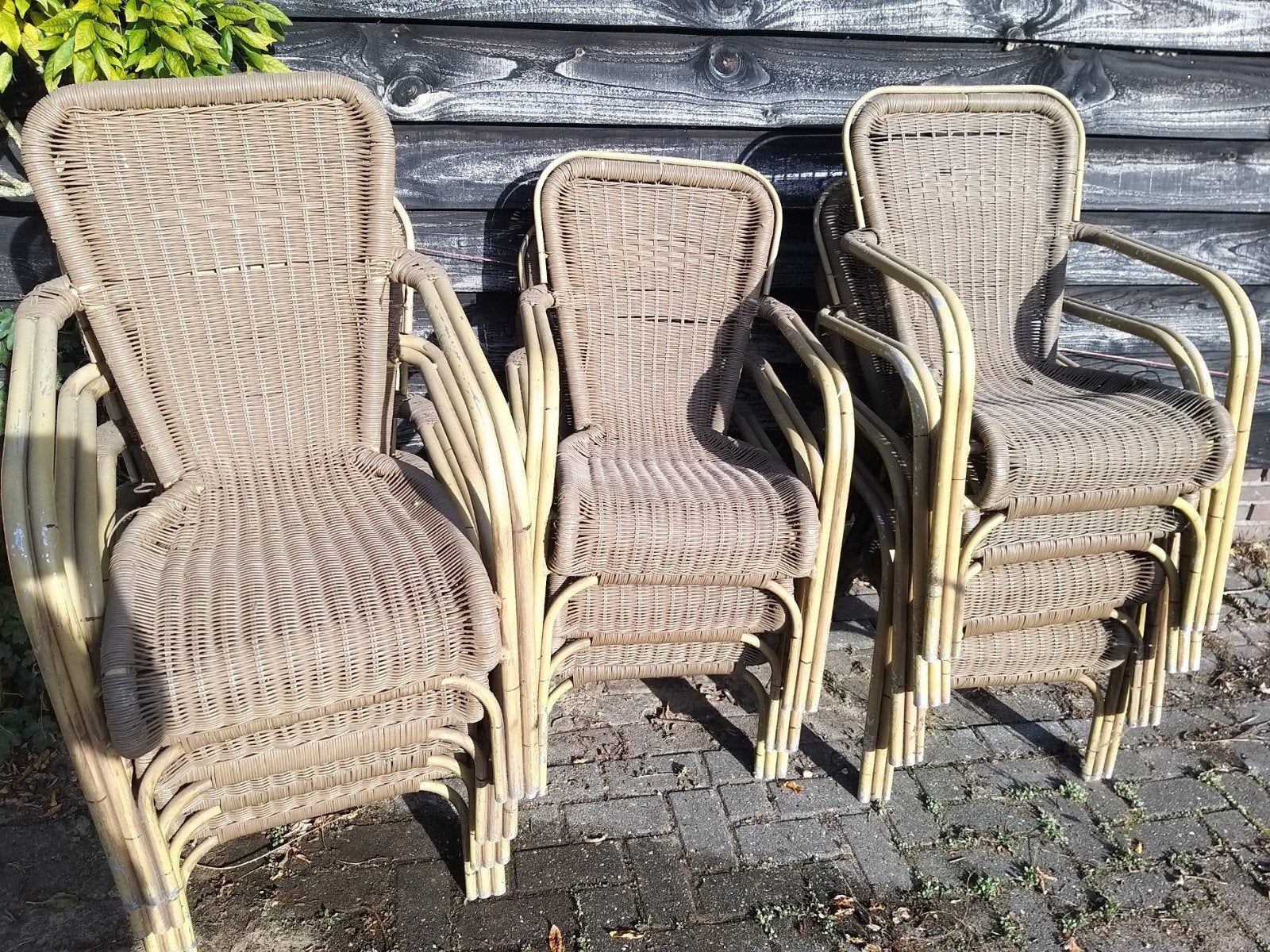 20 terrasstoelen, gebruikt zitten heerlijk €1,00 ps, Ophalen, Gebruikt