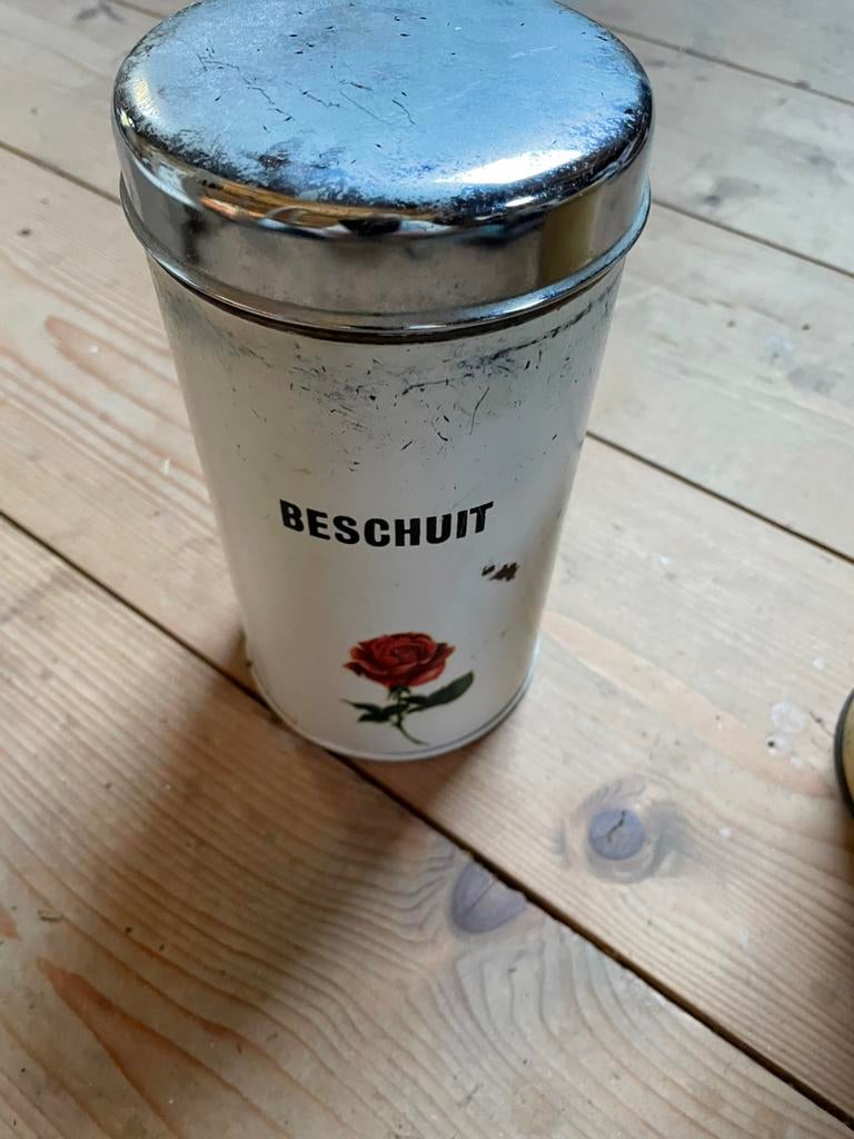 Oude beschuit blik, Verzamelen, Blikken, Ophalen, Gebruikt, Beschuit