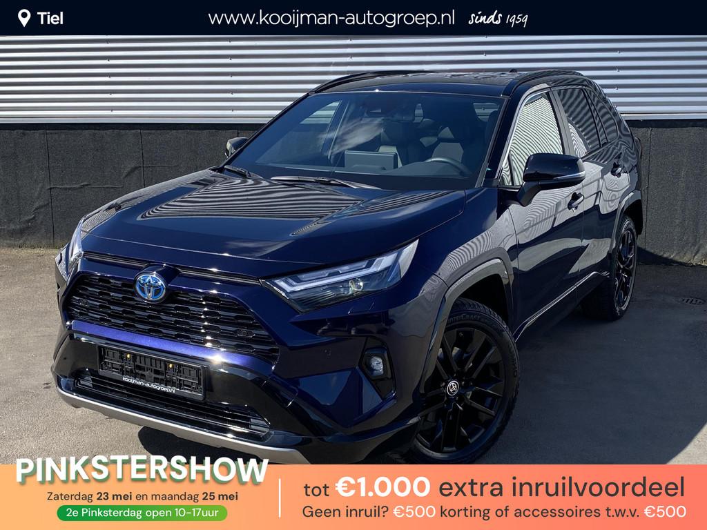 Toyota RAV4 2.5 Hybrid AWD Bi-tone edition Navigatie Apple C, Auto's, Toyota, Automaat, Gebruikt, Euro 6, 4 cilinders