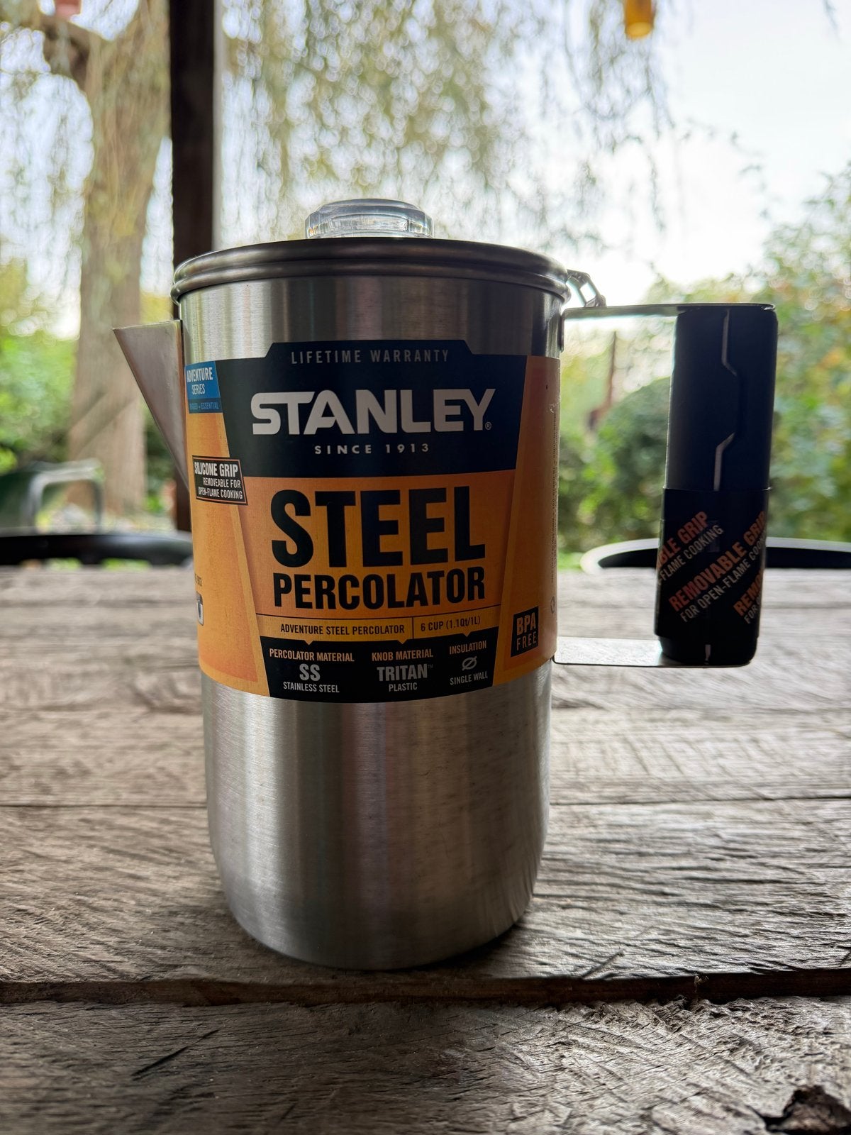 Stanley Adventure Steel Percolator - 6 kopjes - Nieuw, Overige modellen, Nieuw, Gemalen koffie, Ophalen of Verzenden