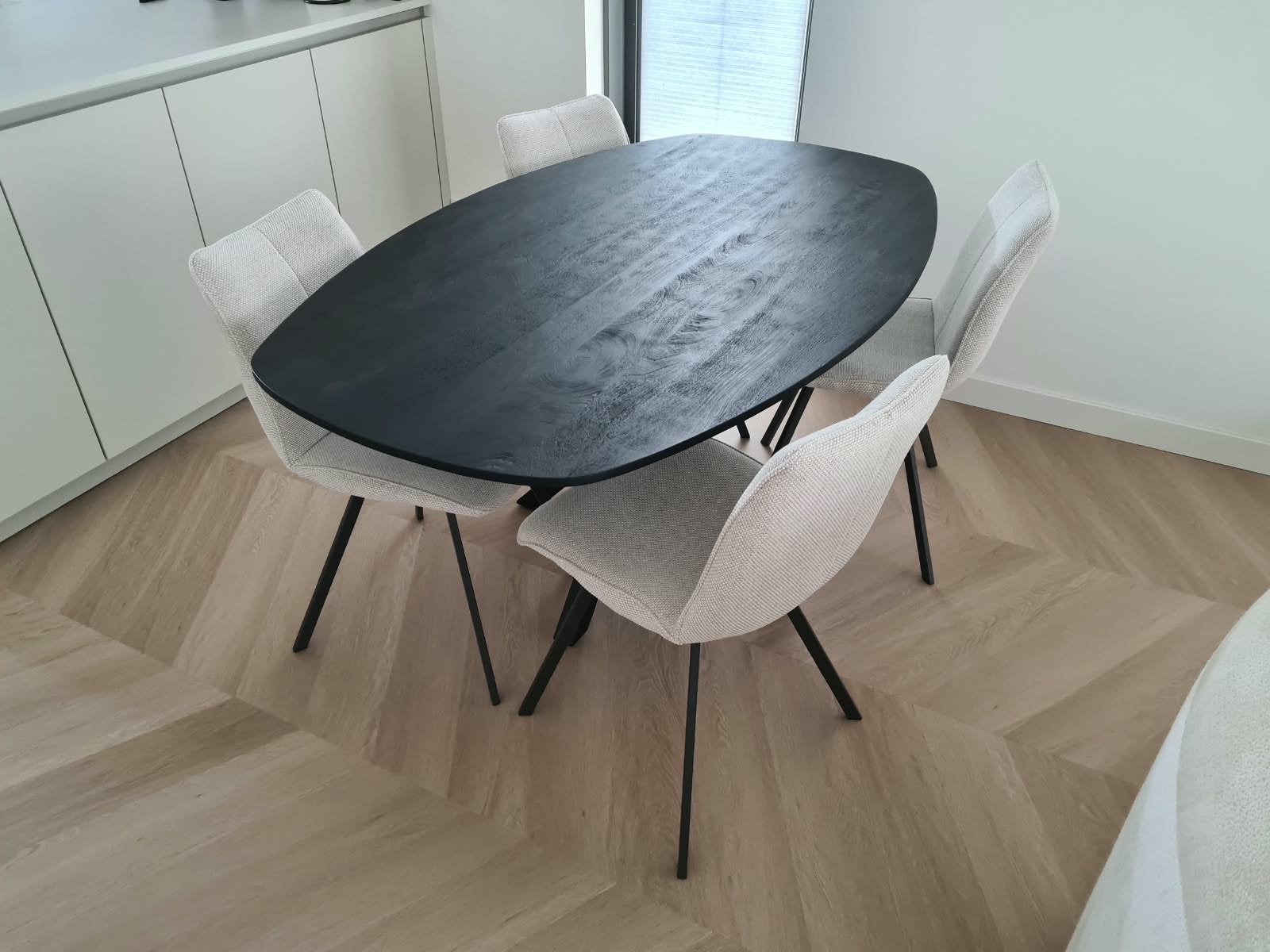 Eettafel van mangohout - Giga Meubel, Ophalen, 100 tot 150 cm, 50 tot 100 cm, Zo goed als nieuw