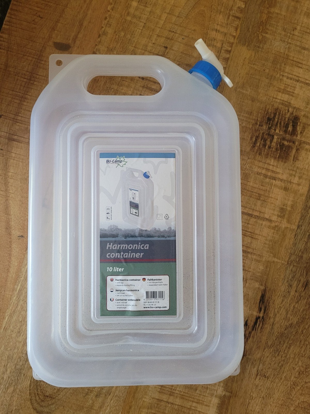Bo-Camp Harmonica Container - 10 Liter Opvouwbare Jerrycan, Caravans en Kamperen, Ophalen