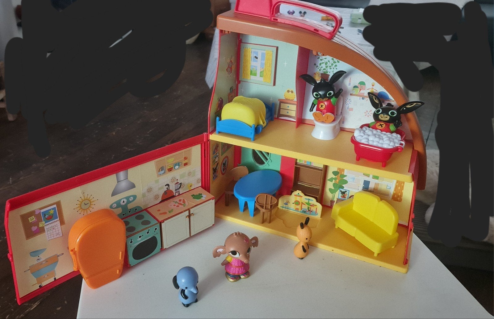 Draagbaar Bing Huis met Speelfiguren en Meubeltjes, Ophalen of Verzenden