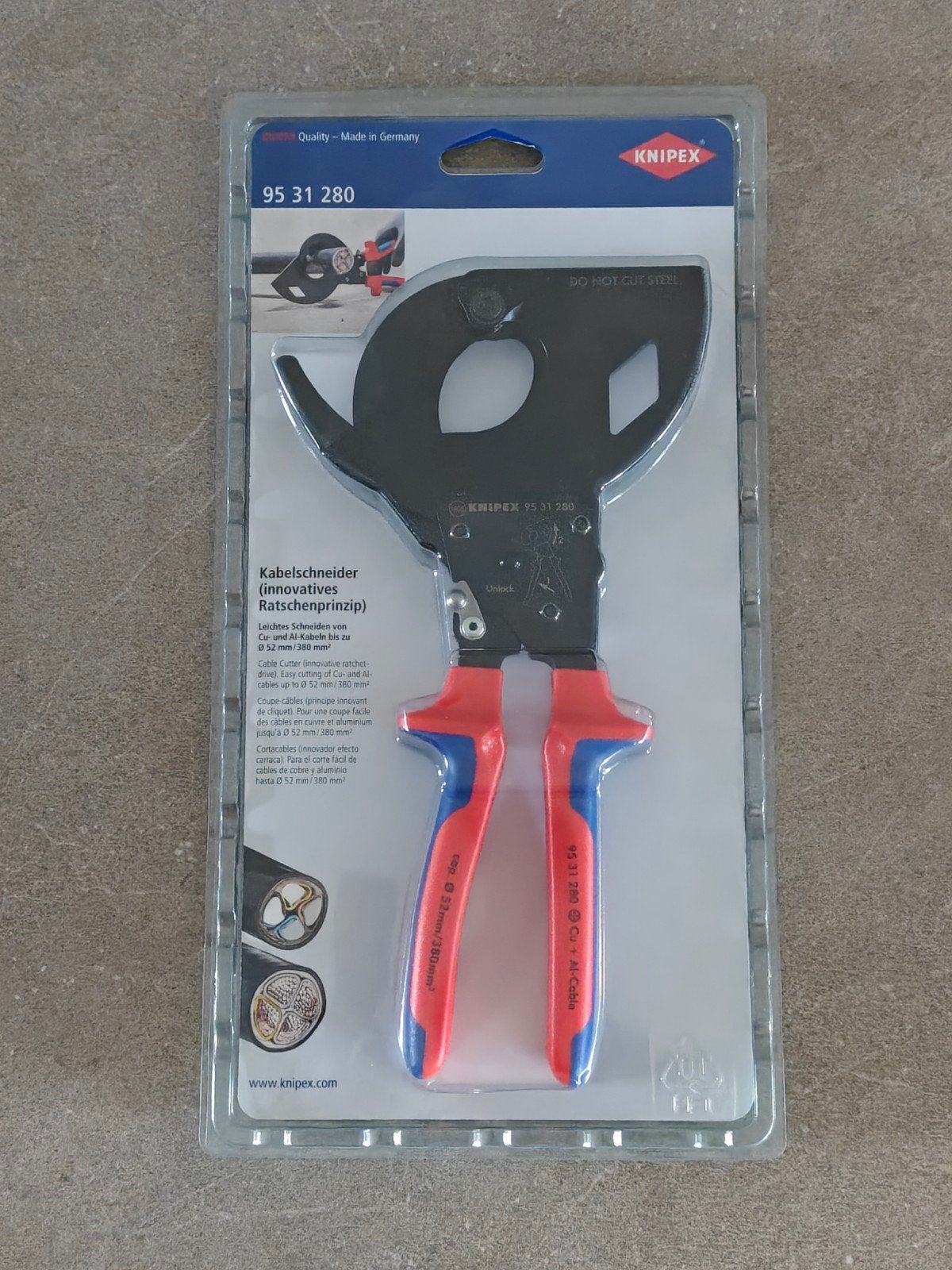 Nieuwe Knipex 95 31 280 kabelschaar ongebruikt in verpakking, Doe-het-zelf en Verbouw, Ophalen of Verzenden, Nieuw, Snijgereedschap