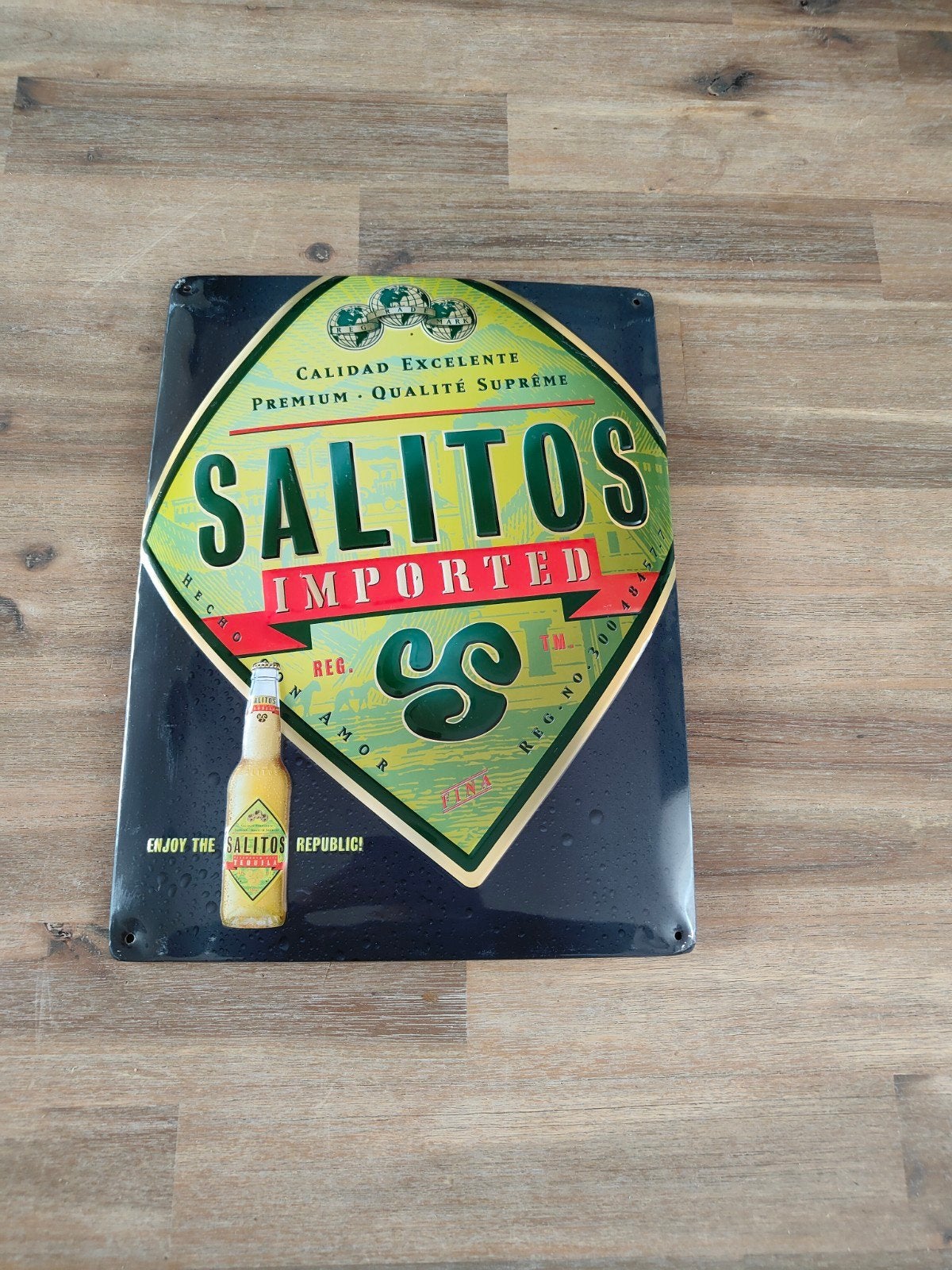 Salitos Imported Reclamebord - Vintage Look, Ophalen of Verzenden, Gebruikt, Reclamebord