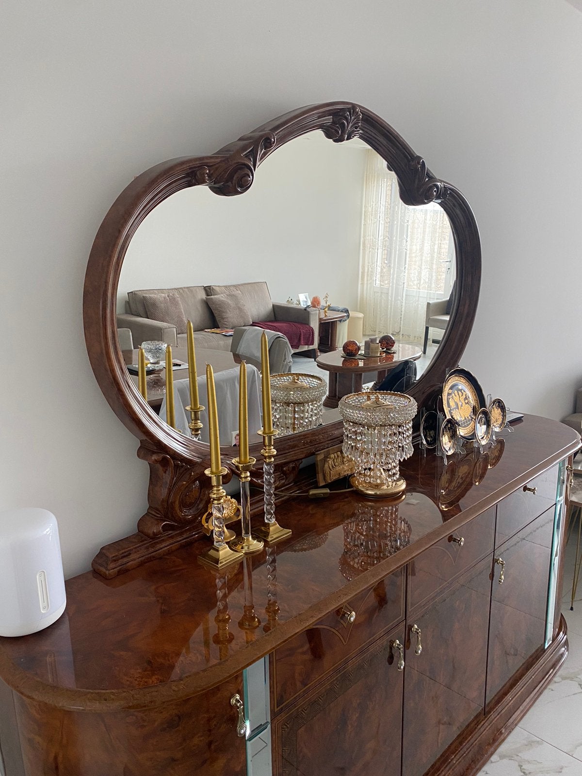 Dressoir 2 meter met spiegel, Ophalen of Verzenden, Zo goed als nieuw, Minder dan 100 cm