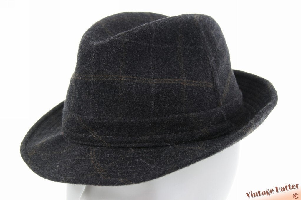 Vintage Vissershoed Canda antraciet grijs wolmix 56,5, Kleding | Heren, Hoed, Ophalen of Verzenden, Canda (C&A), 57 cm (M, 7⅛ inch) of minder