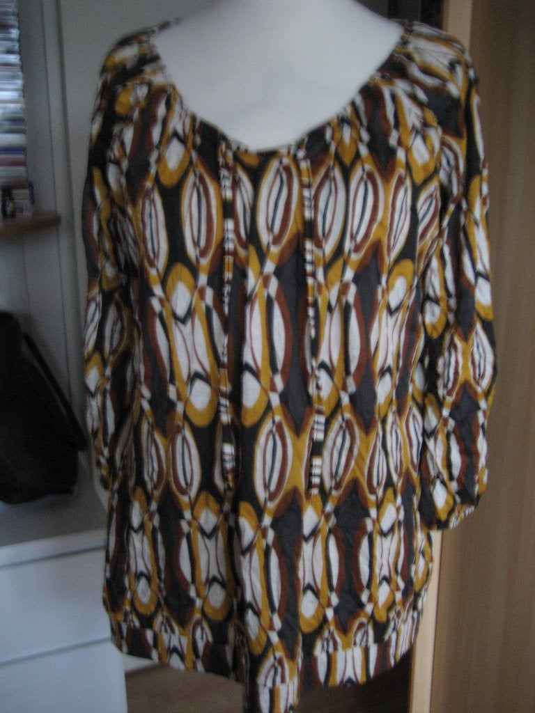 tuniek blouse xxl So Soire retro stijl dessin, So Soire, Ophalen of Verzenden, Zo goed als nieuw, Maat 46/48 (XL) of groter