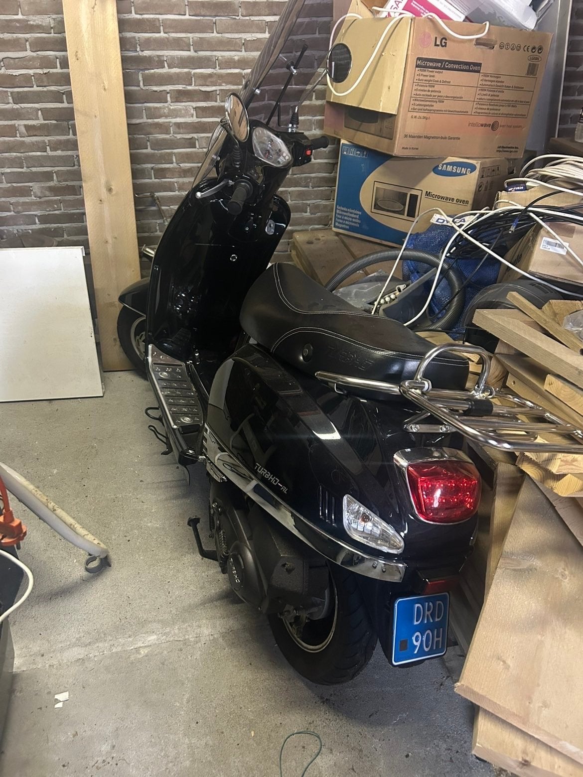 Zwarte Turbo-AL Scooter, Ophalen, Gebruikt, Overige typen, Piaggio
