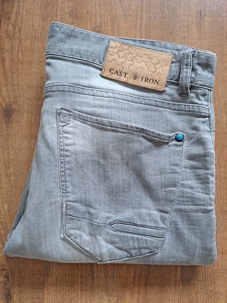 Cast Iron Riser Slim Fit jeans, ZGAN, (licht)grijs, W33 L36, Ophalen of Verzenden, Zo goed als nieuw, W33 - W34 (confectie 48/50)