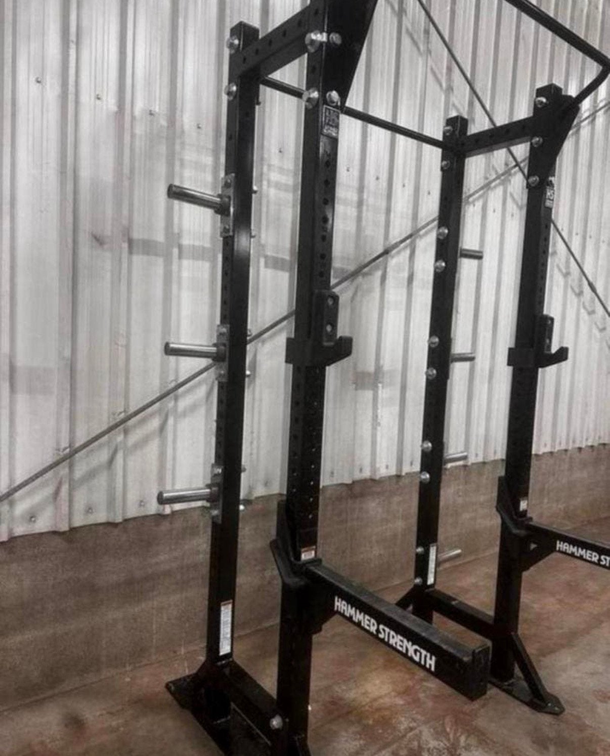 Hammer Strength Halfrack met Jhooks en Spotter Armen, Ophalen, Gebruikt, Armen, Overige typen