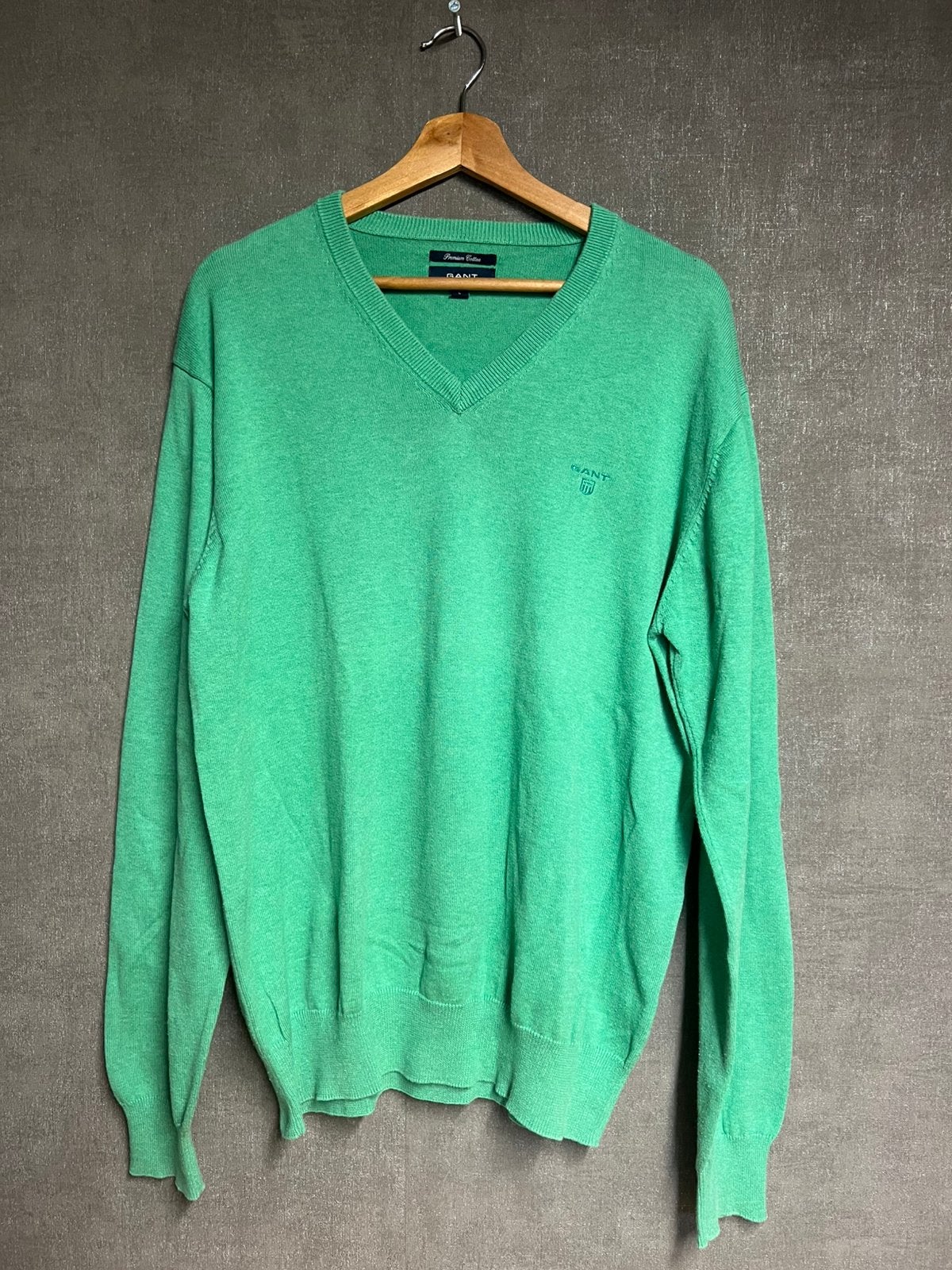 Gant V-neck trui, Ophalen of Verzenden, Zo goed als nieuw, Maat 52/54 (L), Groen