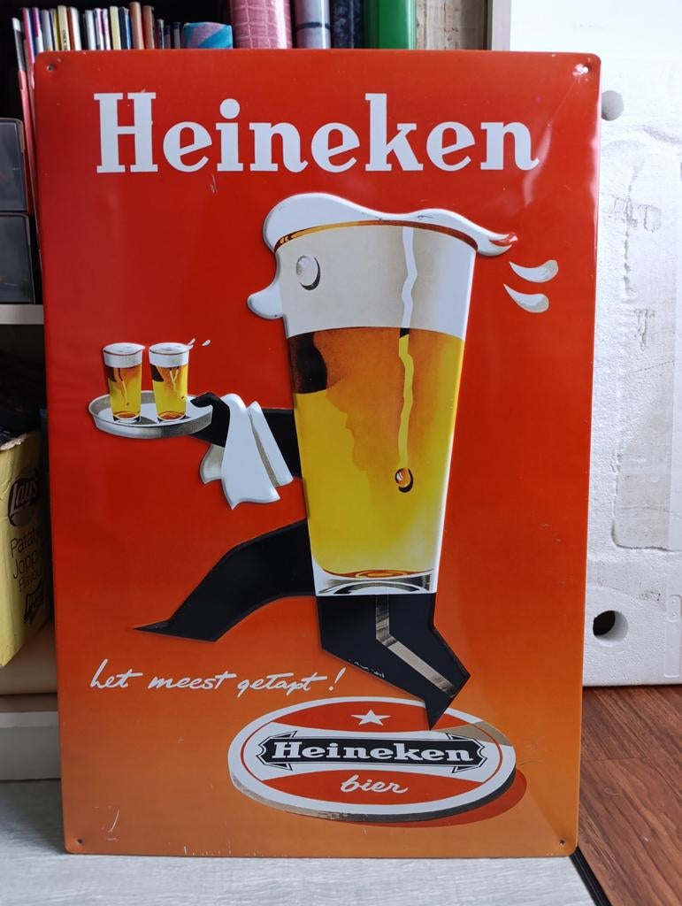 Heineken bord, Verzamelen, Merken en Reclamevoorwerpen, Ophalen, Zo goed als nieuw, Reclamebord