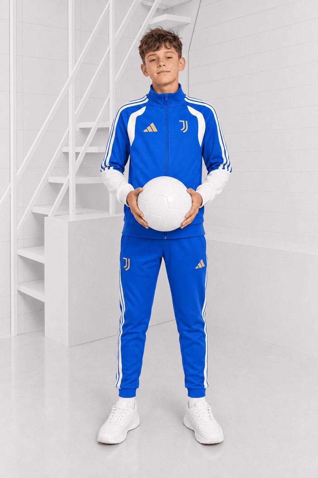 Adidas Juventus Trainingspak Blauw - Jongens, Ophalen of Verzenden, Zo goed als nieuw, Adidas, Jongen