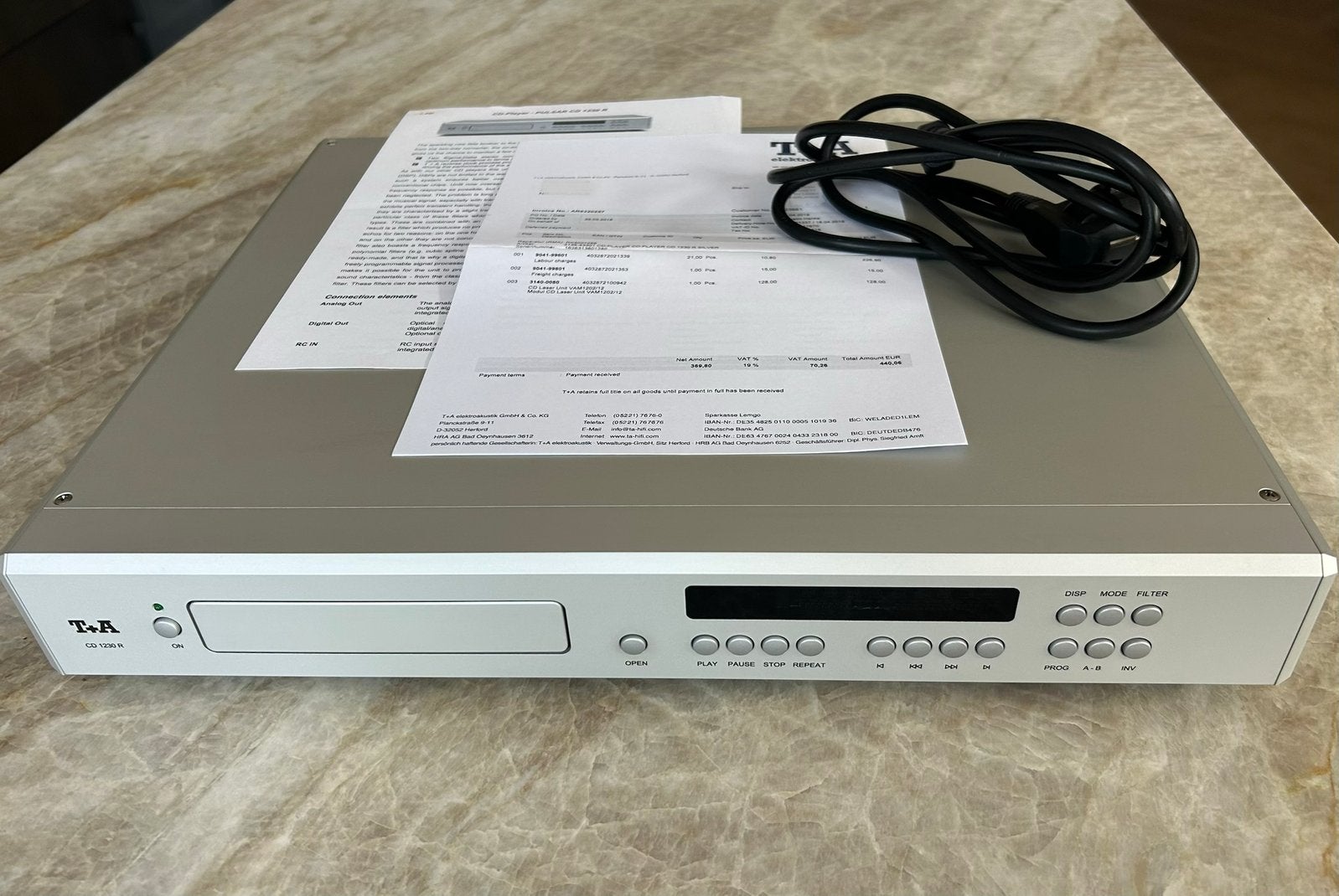 T+A CD 1230 R R-serie CD-speler, Ophalen of Verzenden, Zo goed als nieuw, Overige merken