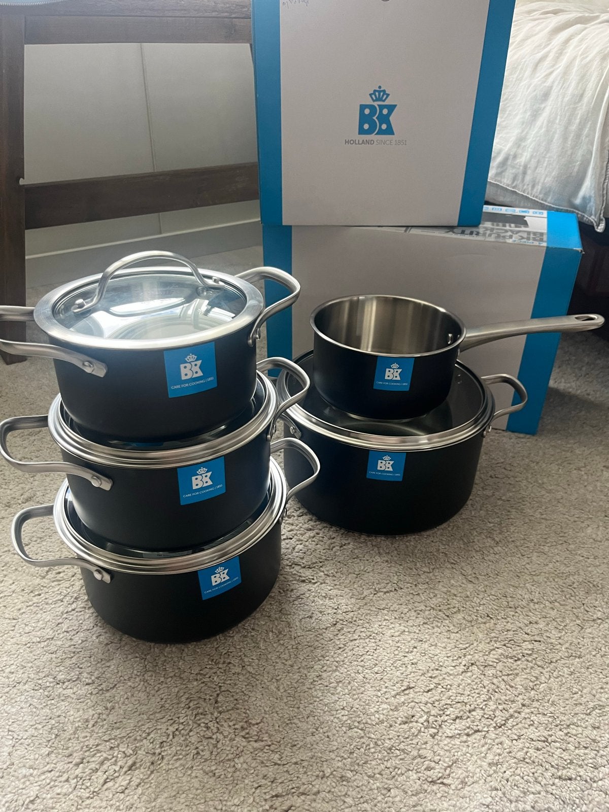 BK Purity Black Pannenset en Koekenpannen - Nieuw, Antiaanbaklaag, BK, Pannenset, Ophalen of Verzenden