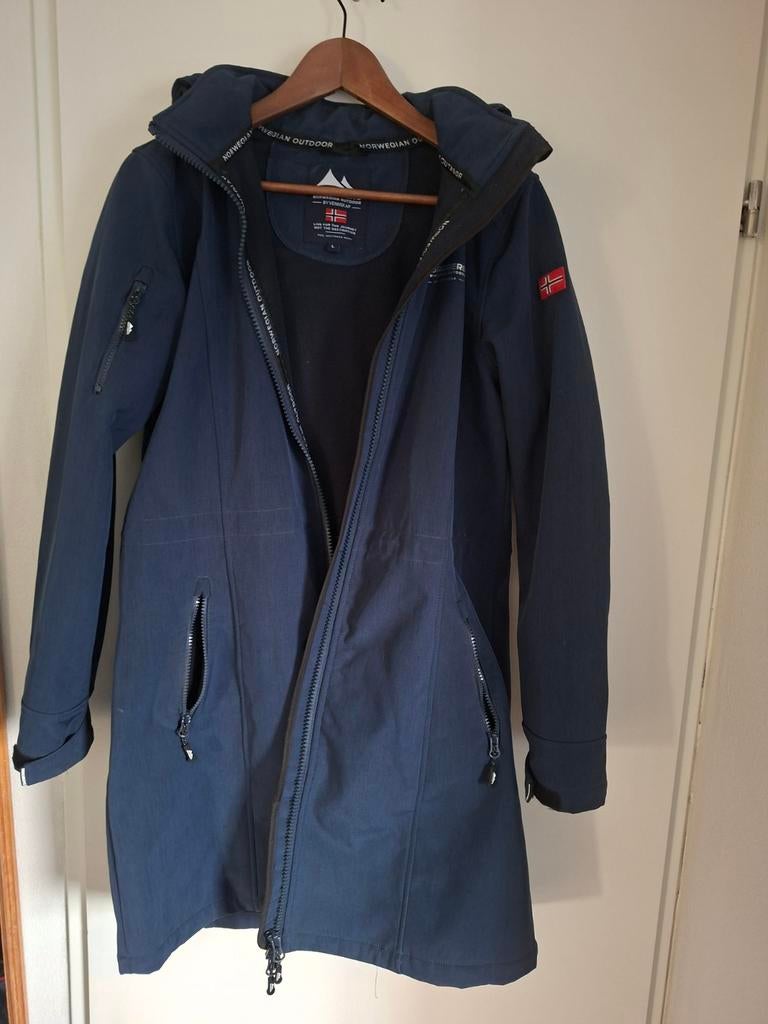 Nieuwe Nordberg gevoerde softshell damesjas - Lang model, Kleding | Dames, Jassen | Winter, Blauw, Maat 42/44 (L), Nieuw, Nordberg