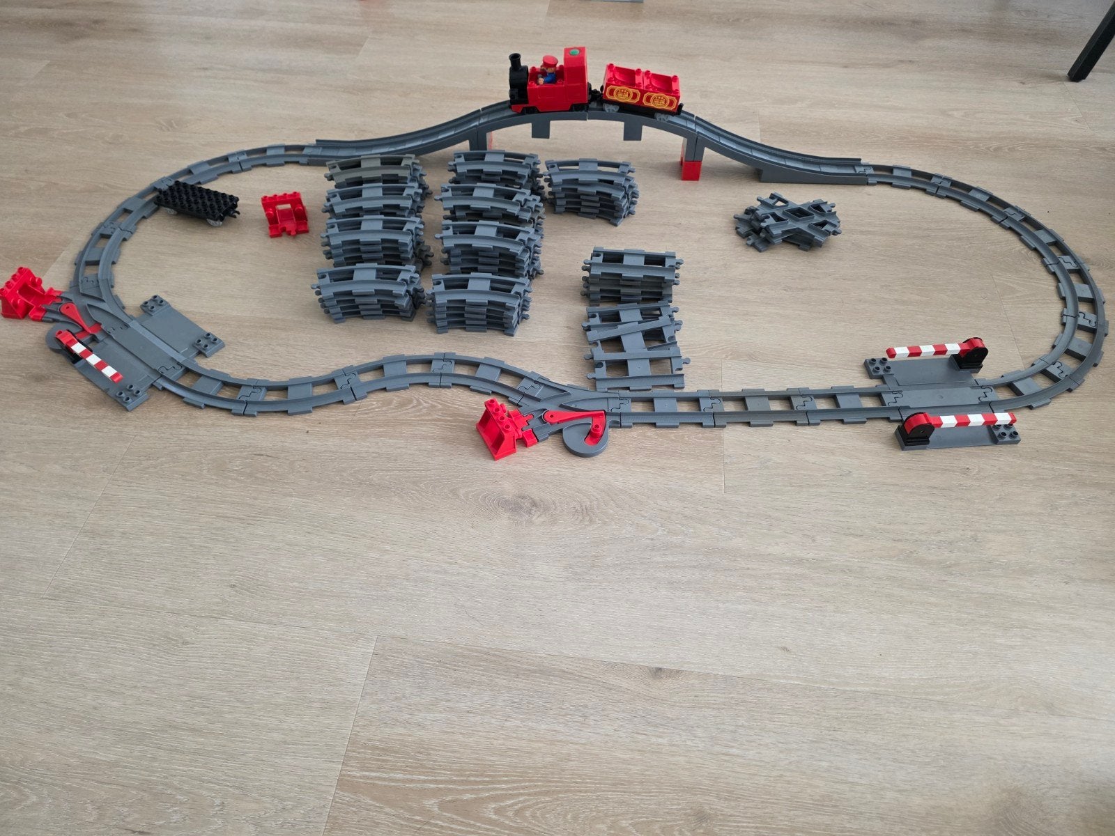 Duplo treinbaan met werkende trein en 80+ onderdelen, Ophalen, Gebruikt, Duplo