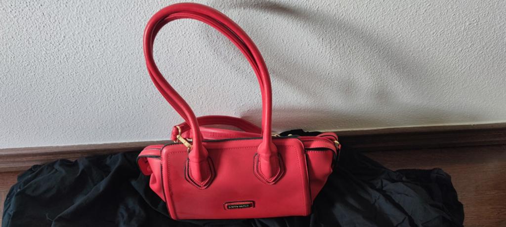 Leren rode Pierre Cardin tas, Ophalen, Rood