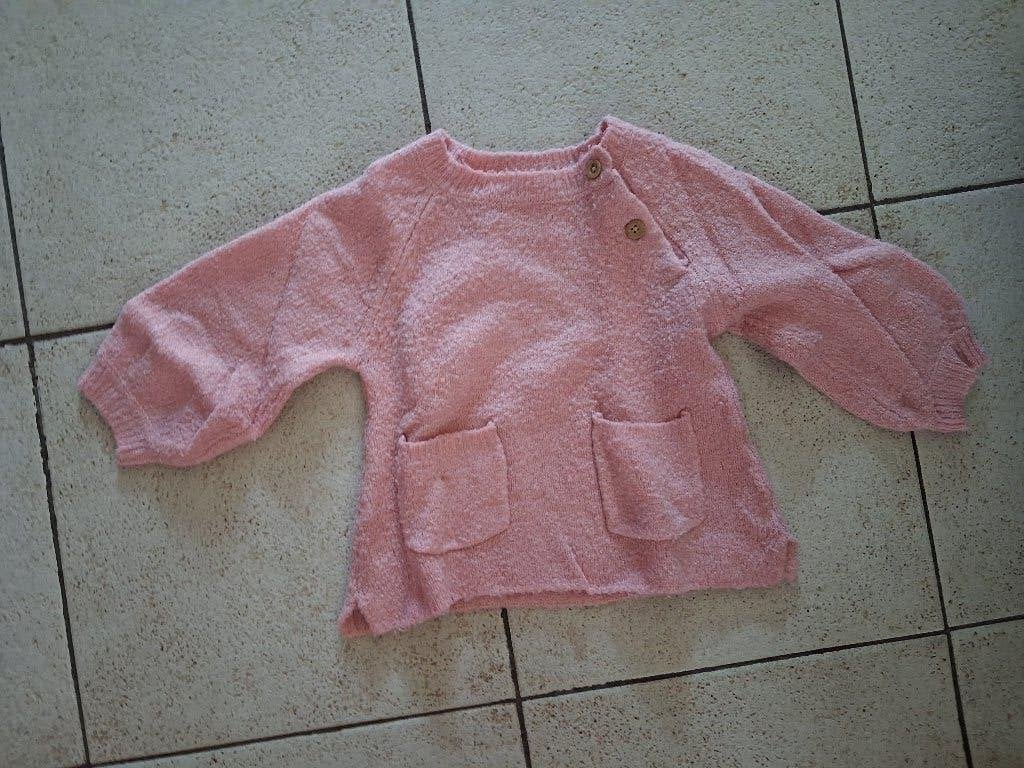 roze trui maat 74, Kinderen en Baby's, Babykleding | Maat 74, Ophalen, Zo goed als nieuw, Ergee, Truitje of Vestje