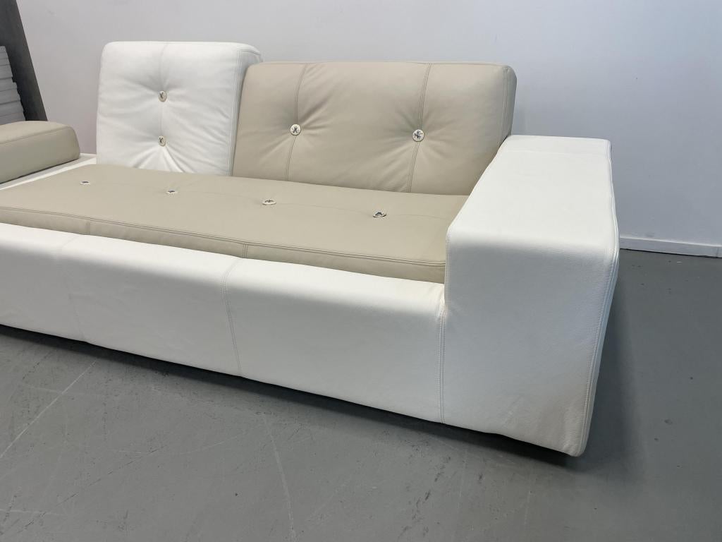 1 Vitra Hella Jongerius Polder Sofa Wit Leer XS LMTD, Huis en Inrichting, Niet ingevuld, Niet ingevuld, Rechte bank, 200 tot 250 cm