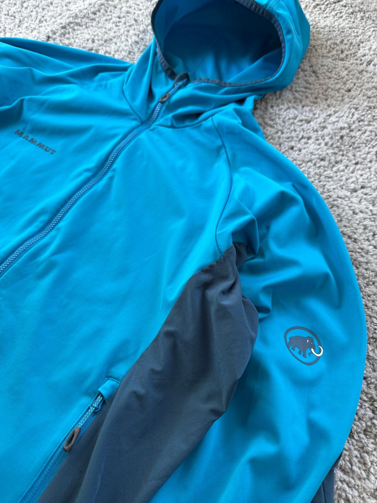 Mammut Zip Hoodie Heren Maat M Blauw - Goede Staat, Kleding | Heren, Ophalen of Verzenden, Gedragen, Maat 48/50 (M), Blauw