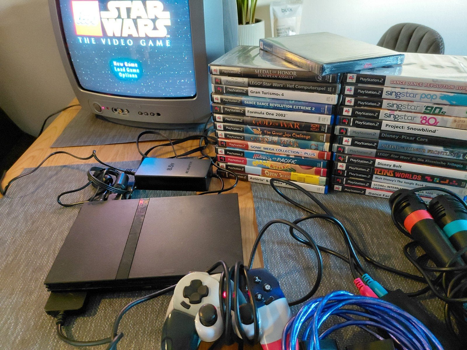PlayStation 2 slim bundel met 20+ games, Ophalen, Gebruikt, Overige genres, Eén computer