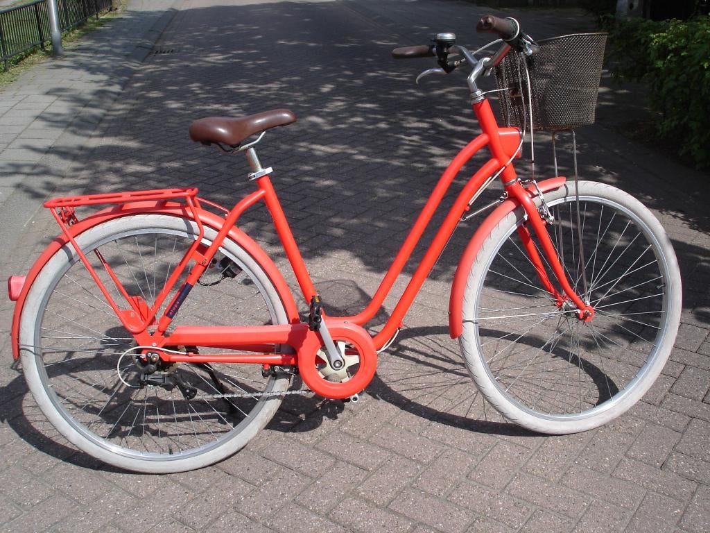 Damesfiets elops 520, Ophalen, Velgrem, Versnellingen, B'Twin ELOPS 520