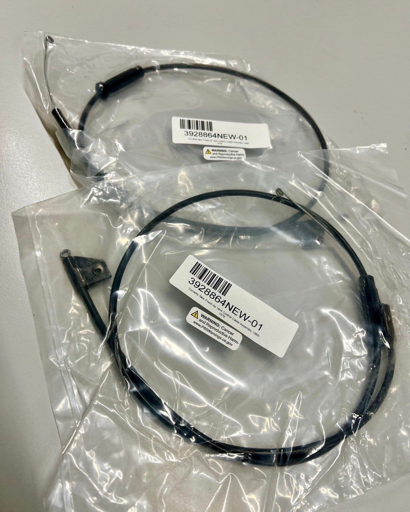 2x Corvette Ventilatie bediening Air-Control kabels 1968-76, P, P, P, Nieuw
