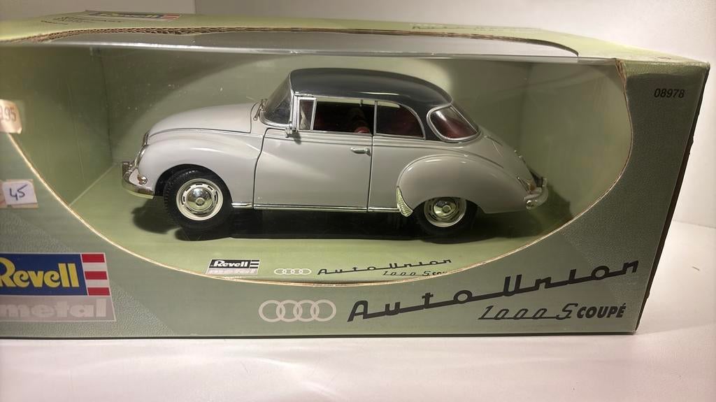 Auto union 1000 s coupe grey revell 1.18, Revell, Ophalen of Verzenden, A, A