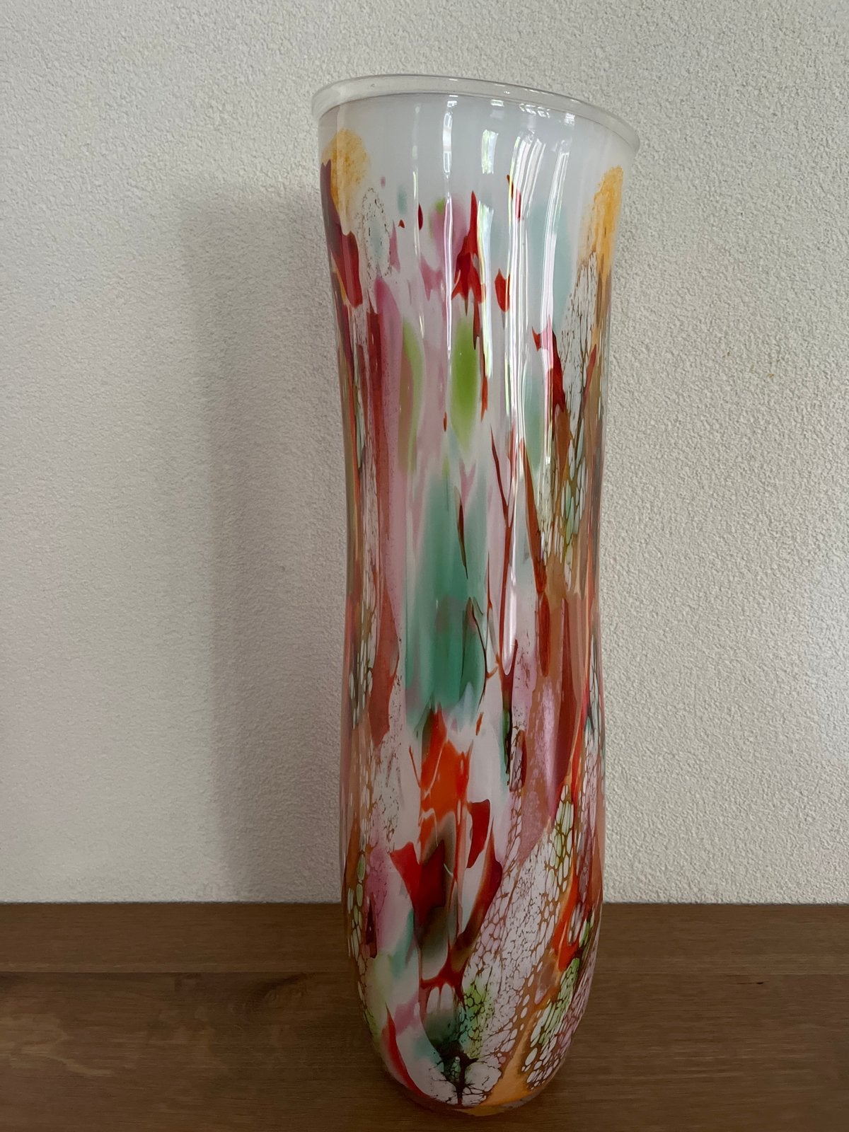 Fidrio Vaas 'Mixed Colours' - Handgeblazen Glas, Ophalen