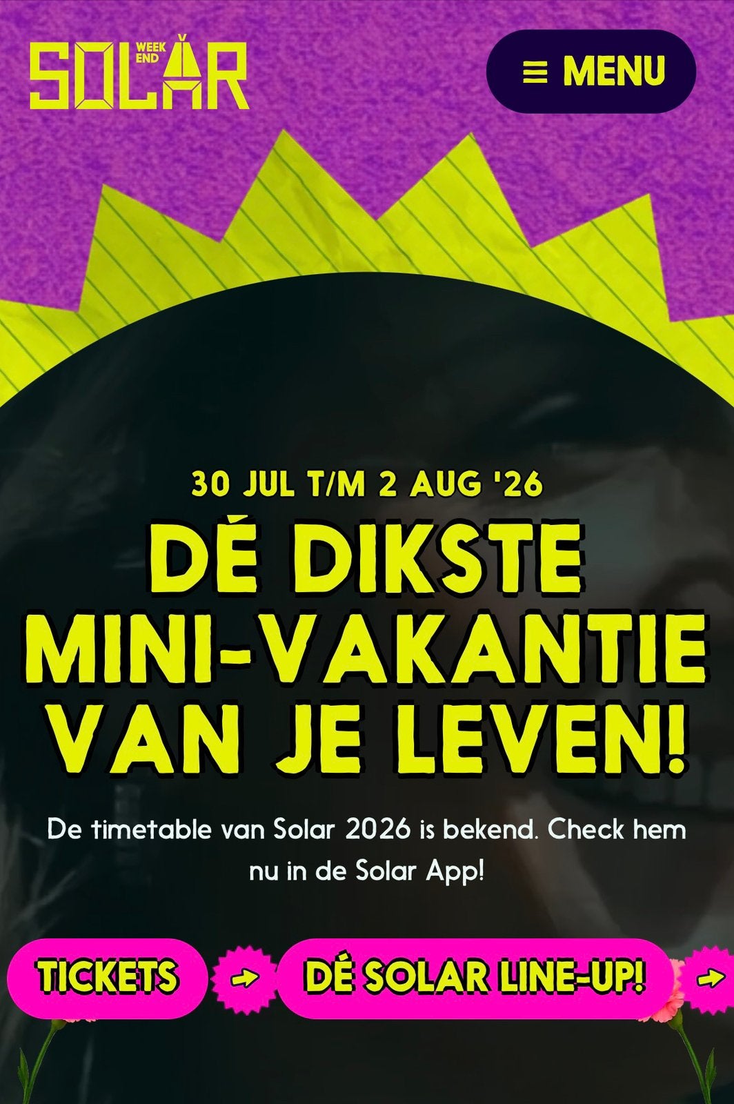 Solar weekend tickets (zonder camping), Tickets en Kaartjes, Eén persoon, Meerdaags