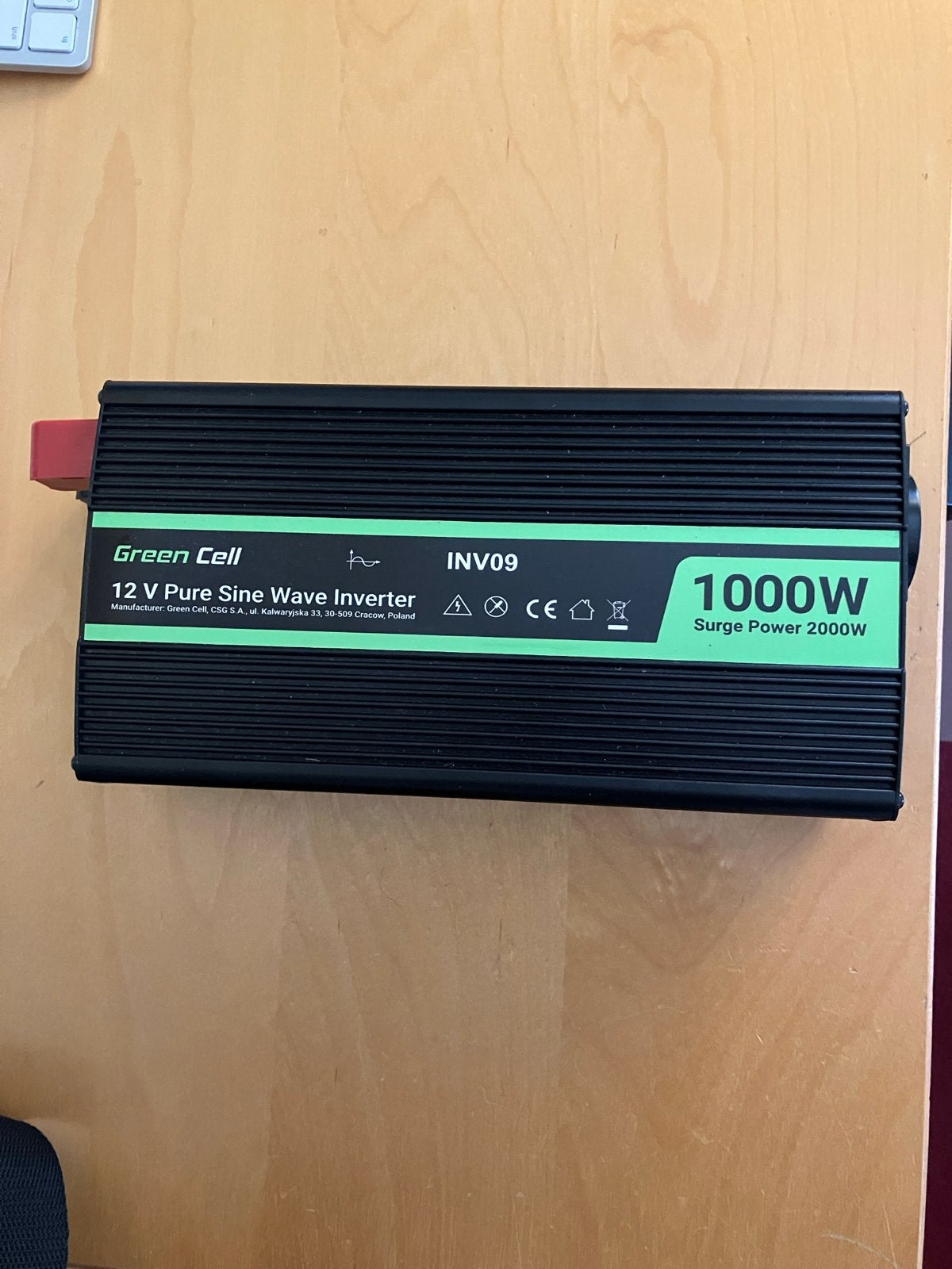 Green Cell 1000W Omvormer 12V naar 230V, Ophalen of Verzenden, Nieuw