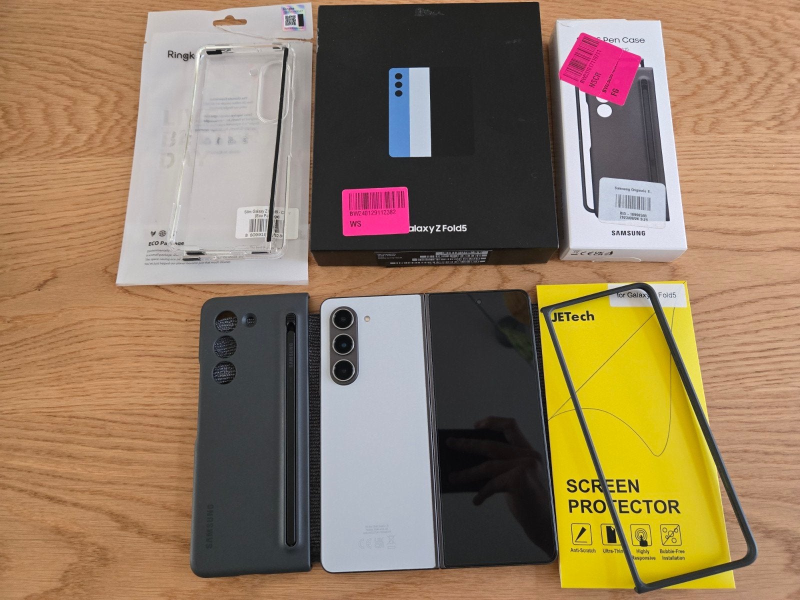 Samsung Z Fold5 Grijs, S pen case, Uitstekende Staat, Overige kleuren, Touchscreen, Ophalen of Verzenden, Zo goed als nieuw