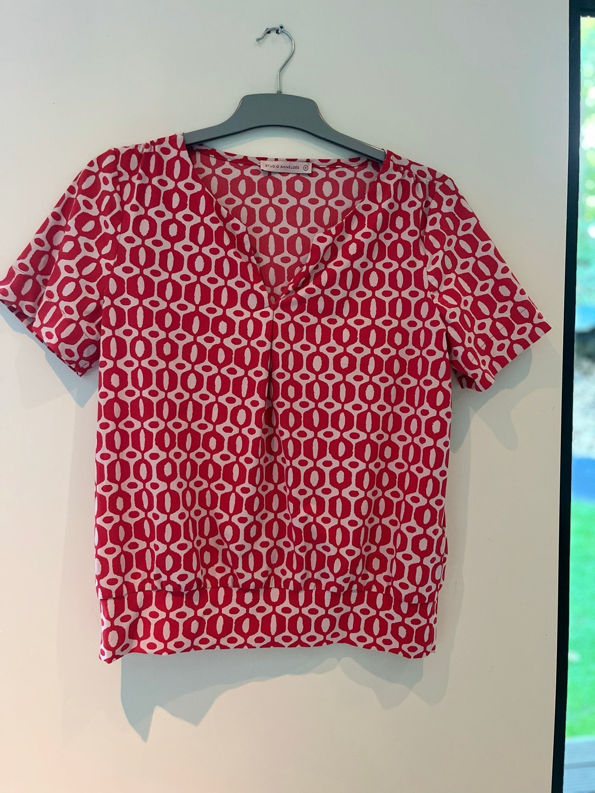 Studio Anneloes blouse rood/wit maat M, Ophalen of Verzenden, Zo goed als nieuw, Maat 38/40 (M), Rood