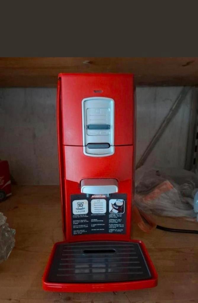 Inventum koffiezetapparaat voor pads - Rood, Witgoed en Apparatuur, Koffiepads en cups, Gebruikt, Koffiemachine, Ophalen of Verzenden