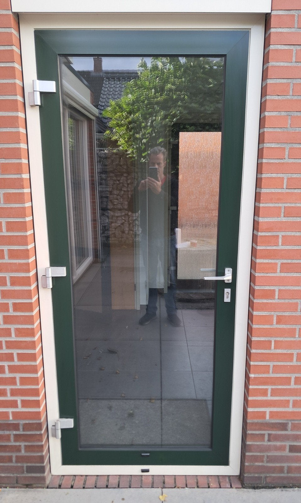 Aluminium buitendeur  volglas., Doe-het-zelf en Verbouw, Gebruikt, Deurkozijn, Aluminium, 150 tot 225 cm