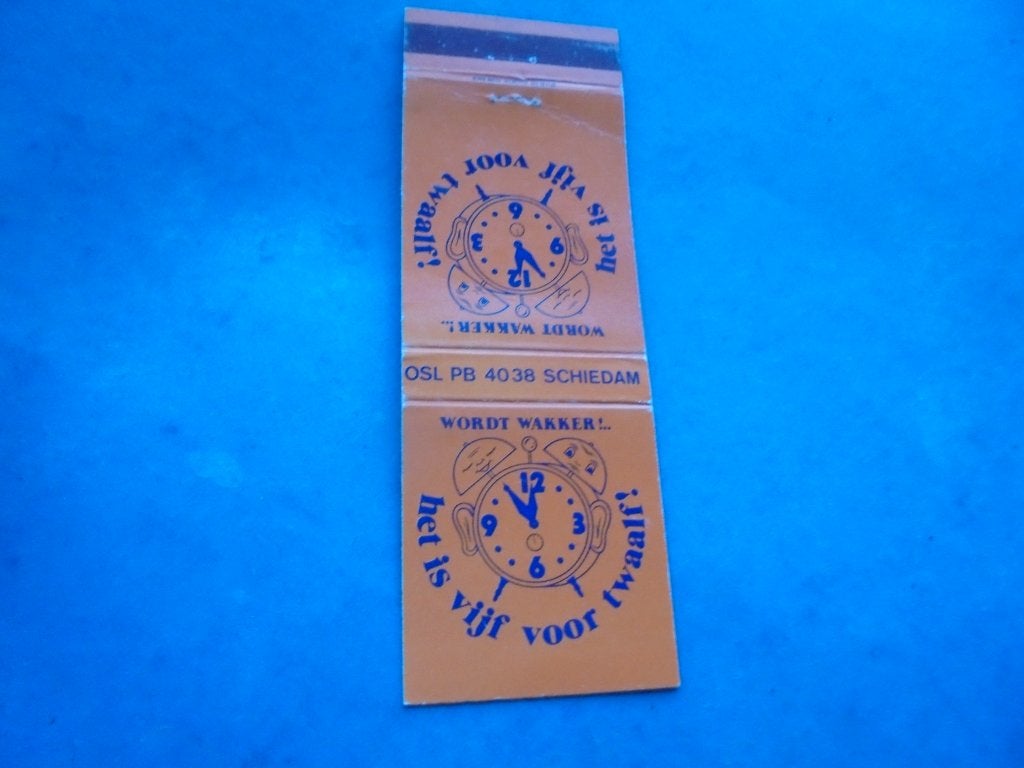 Oud luciferetiket OSL Pb 4038 in SCHIEDAM, Ophalen of Verzenden, Zo goed als nieuw, Luciferdoosjes of -merken